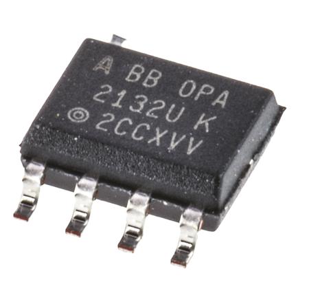 OPA2132UA Texas Instruments, Operational Amplifier, 8 MHz, 8-Pin 18 V SOIC