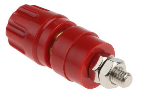 930103101 Hirschmann Test & Measurement, 4mm Socket, 35A, 60V dc Red, Nickel Plated