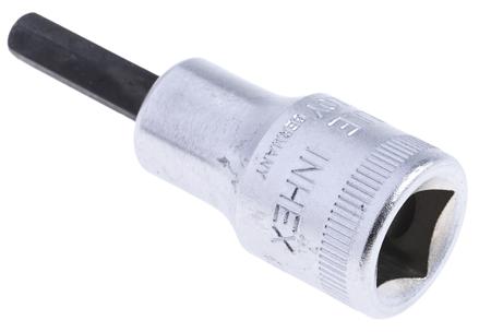 02050005 STAHLWILLE 3/8 in Drive Bit Socket, Hex Bit, 5mm, 52 mm Overall Length