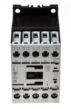 276880-DILM12-01-24VDC- Eaton xStart DILM 3 Pole Contactor - 12 A, 24 V dc Coil, 3NO, 5.5 kW