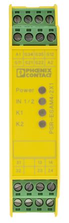 2900525 Phoenix Contact PSRclassic PSR-SCP- 24UC/ESAM4/2X1/1X2 1 Auxiliary Contacts Safety Relay 24V ac/dc, Dual-Channel 2