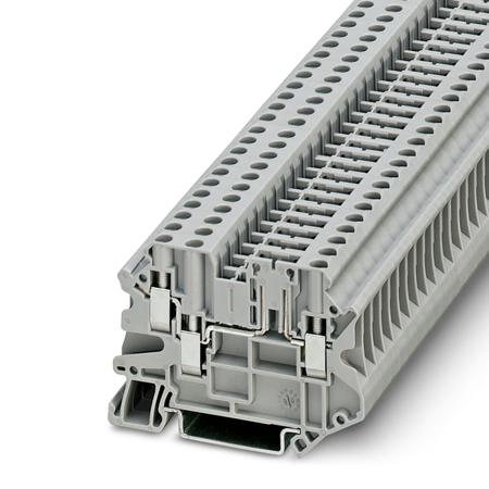 3046595 Phoenix Contact  UT 4-TWIN-TG Series Grey, 1-Level, Screw Termination