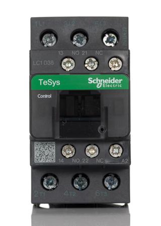 LC1D38U7 Schneider Electric Tesys D LC1D 3 Pole Contactor, 3NO (Main), NO/NC (Auxiliary), 38 A, 240 V ac Coil