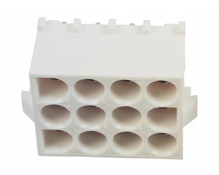 350713-1 TE Connectivity Universal MATE-N-LOK, 6.35mm Pitch, 12 Way, Straight PCB Header, Through Hole