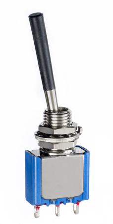 5637AB-21+U642 APEM Toggle Switch, Panel Mount, (On)-Off-(On), SPDT, Solder Lug Terminal, 30 V dc, 125V ac
