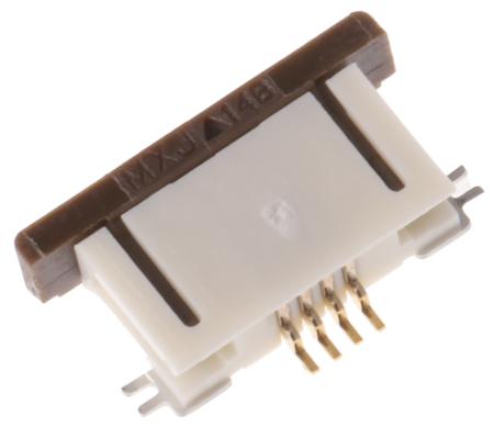 52746-0471 Molex, FFC/FPC SMT, 52746 0.5mm Pitch 4 Way Right Angle Female FPC Connector, ZIF Bottom Contact