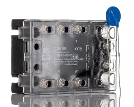 253-7307 RS PRO Solid State Relay, 25 Amps Load, Panel Mount, Surface Mount, 480 V rms Load