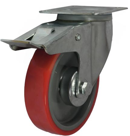 282-3644 RS PRO Braked Swivel Castor Wheel, 150kg Capacity, 100mm Wheel