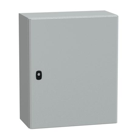 NSYS3D6525P Schneider Electric PanelSet S3D Series Steel Enclosure, IP66, 600 mm x 500 mm x 250mm