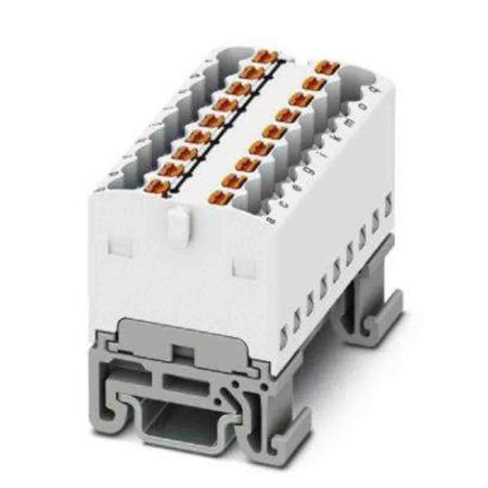 3002944 Phoenix Contact Distribution Block, 18 Way, 2.5mm², 17.5A, 500 V, White