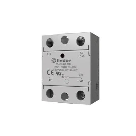 77.A1.8.230.8250 Finder 77 Series Series Solid State Relay, 25 A Load, DIN Rail Mount, 280 V ac/dc Load, 230 V ac/dc Control