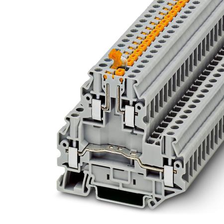 3044775 Phoenix Contact  UTTB 4-MT Series Grey, 4mm², 1-Level, Screw Termination