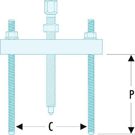 U-53KL0 Facom U.53KL0 Hydraulic Bearing Puller, 25 → 100 mm capacity, 1 pieces