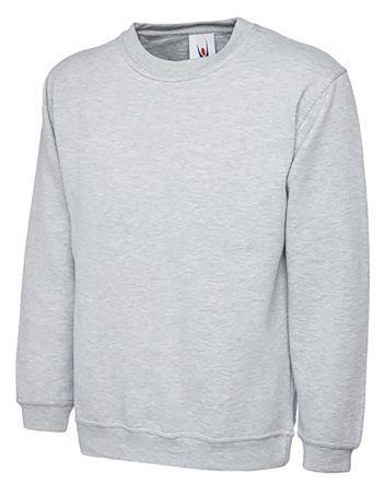 137-0229 RS Pro Classic Grey Unisex's No Cotton, Polyester Sweatshirt M