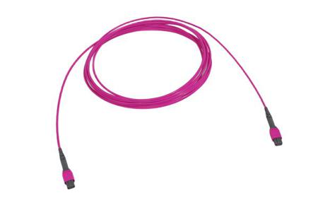 FLS12M4-MFMFXM-45-0M HellermannTyton Connectivity OM4 Cable Fibre Optic Cable Low Smoke Zero Halogen, Magenta, 45 m