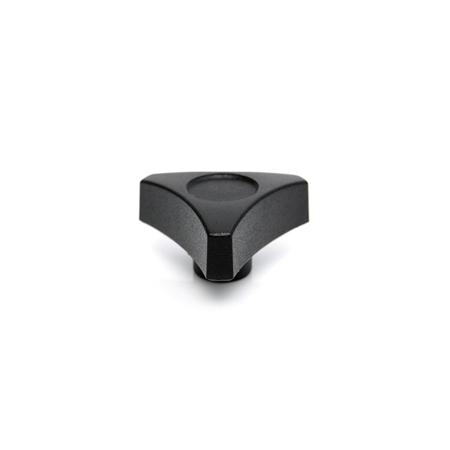 284-5387 RS PRO Black Thermoplastic Clamping Knob, M6, Threaded Mount