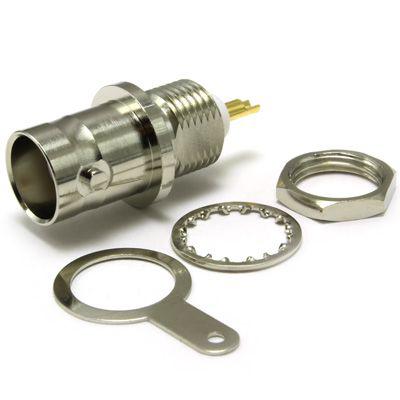 283-7119 RS PRO, jack Panel Mount BNC Connector, 50Ω, Solder Termination, Straight Body
