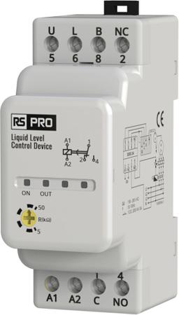 558-895 RS PRO Level Controller - Rail Mounting, Terminal with Screw, 400V ac 1 Relay