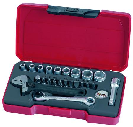 T1423 Teng Tools 23-Piece 1/4 in 6 Point Socket Set