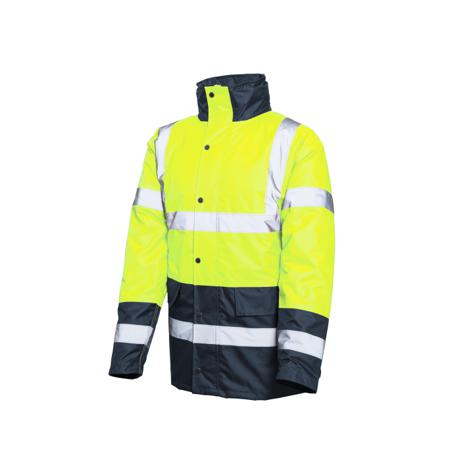 HVNEOYXXL Active Gear HVNEOY Navy/Yellow Unisex Hi Vis Jacket, XXL