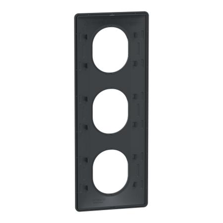 S340726 Schneider Electric Anthracite, 3 Gang, Ovalis C Series