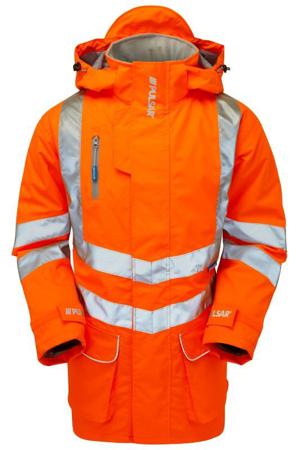 PR499-XS PULSAR PR499 Orange Unisex Hi Vis Winter Jacket, XS
