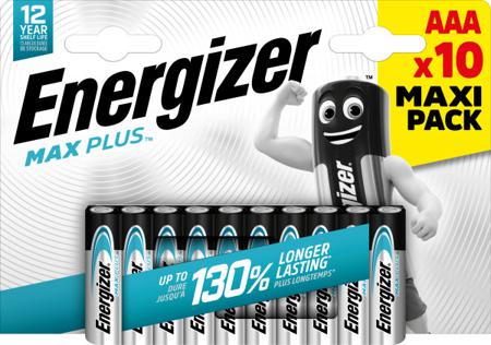 7638900437539 Energizer MAX PLUS Alkaline, Zinc Manganese Dioxide AAA Batteries 1.5V