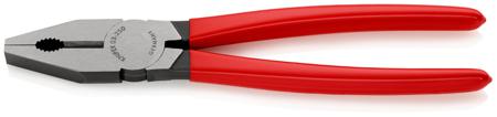 03 01 250 Knipex Combination Pliers, 250 mm Overall, Straight Tip