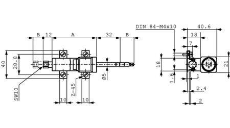 TRS-0050 Novotechnik TRS Series Linear Potentiometer Position Sensor, Voltage Divider Signal, Round Type