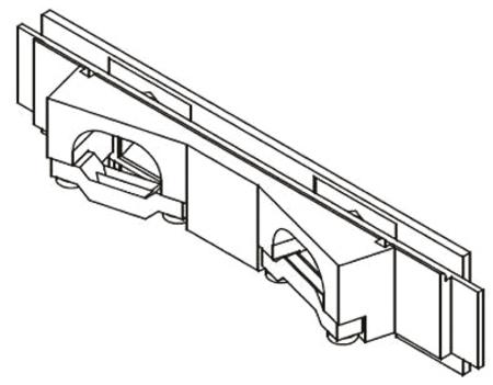 09060009988 HARTING, 09 06 Cable Insert for use with DIN 41612 Connector