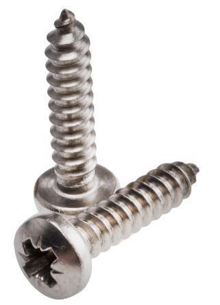 A4420308-0-75 Plain Stainless Steel Pan Self-Tapping Screw, No. 8 x 3/4in