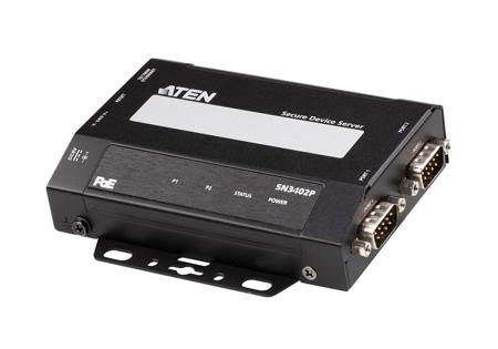SN3402P Aten Serial Device Server, 1 Ethernet Port, 2 Serial Port, Ethernet Interface, 110 → 921.6kbps Baud Rate