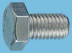 527-410 RS PRO Bright Zinc Plated Steel, Hex Bolt, M4 x 20mm