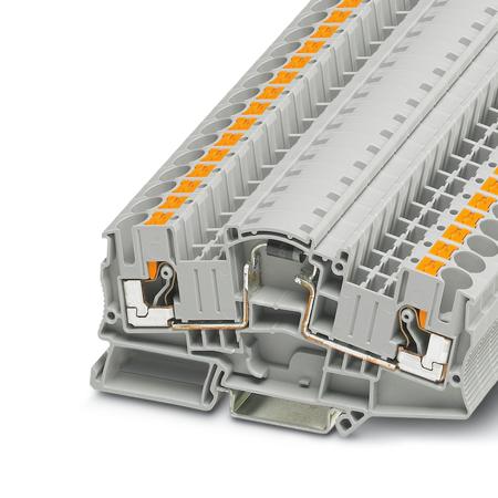 3035686 Phoenix Contact PTME Series PTME 6-DIO BY255/L-R Feed Through Terminal Block, 2-Way, 3A, 0.5 → 10 mm² Wire, Push