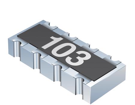 CAT10-103J4LF Bourns, CAT10 10kΩ ±5% Isolated Resistor Array, 4 Resistors, 0.0625W total, 0804, Concave
