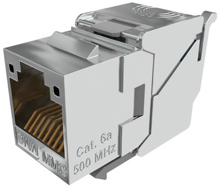 LK6AFSTL8 CAE Multimedia Connect LK6AFS Series Female RJ45 Connector, Tool-less Cable Mounting, Cat6EA Straight