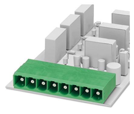 1913646 Phoenix Contact PC 6-16/2-G-10.16 Series Right Angle Through Hole PCB Header, 2 Contact(s), 10.16 mm Pitch, 1 Row,