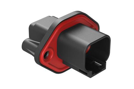 ATP04-2P-PM07G Amphenol Industrial, ATP04 Automotive Connector Socket Black Flange Mount 2 Way, Crimp Termination