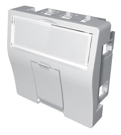 BC451C8 CAE Multimedia Connect BC45 Series, 2 Way RJ45 Faceplate