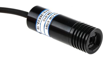 1068-42-000  Laser Module, 670nm 1mW, Continuous Wave, TTL control Ellipse pattern -8 → -12 V