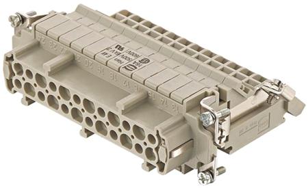 09330244735 HARTING Heavy Duty Power Connector Insert, 16A, Female, Han E Series, 24 Contacts