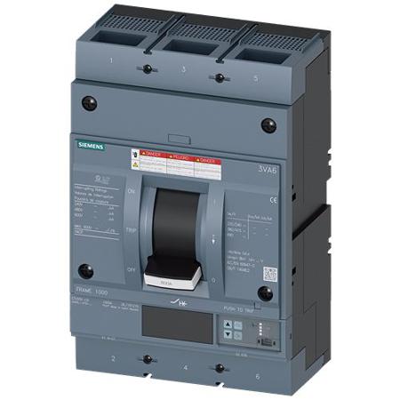 3VA6580-7JP32-0AA0 Siemens, SENTRON MCCB Molded Case Circuit Breaker 3P 800A, Breaking Capacity 100 kA, Fixed Mount
