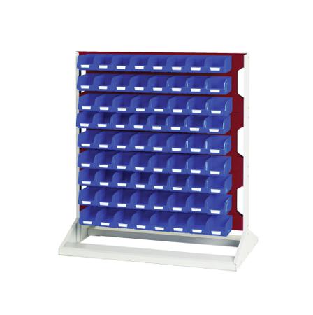 16917228.24V Bott Steel Louvre Panel Storage Unit, 550mm x 1000mm x 1125mm, Red