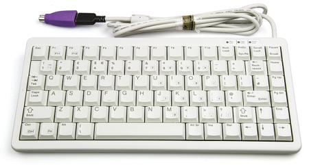 G84-4100LCAGB-0 Cherry Wired PS/2, USB Compact Keyboard, QWERTY (UK), White