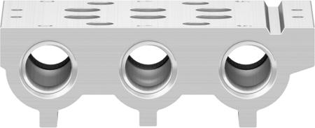 VABM-L1-10S-G18-2 Festo 2 stations G 1/8 Manifold Base, Aluminium Alloy 1/8 in G