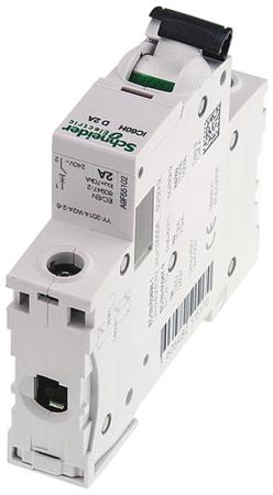 A9F55102 Acti 9 iC60H MCB Mini Circuit Breaker 1P, 2 A, 10 KA, Curve D