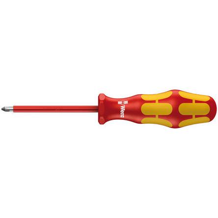006156 Wera, VDE 1000V Approved Phillips Insulated Screwdriver PH3 Tip 150 mm