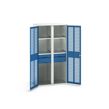16926777.11 Bott 2 Door, 4 Drawer Sheet Steel Cupboard, 1050 x 550 x 2000mm