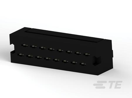 1-746610-4 TE Connectivity AMP-LATCH Series Straight Through Hole PCB Header, 16 Contact(s), 2.54 mm Pitch, 2 Row, Shrouded