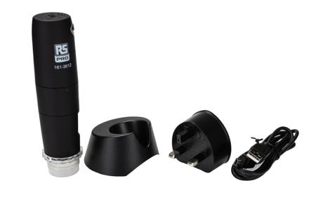 161-3612 RS Pro Wifi Microscope, x5x → 200x